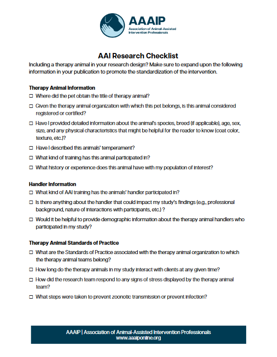 AAI Research Checklist